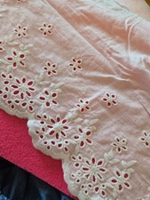 Fabric Embroided Trim Edging Cream Dress Making 200mm Wide New 3 Metre Sewing