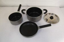 Outwell Feast M 3 Pan Camping Set & Bag.  Aluminium. 2 x Saucepans Unused  #F4