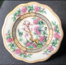 Coalport china floral - -, brooch