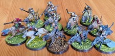LOTR GW Warhammer MESBG 9 Warg Riders + Sharku + Gothmog. Painted, metal/plastic