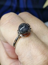 Iolite Crystal Spinning Ring -
