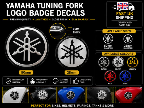 Yamaha tuning fork logo badge - yamaha,