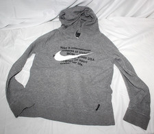 NIKE Kids S Gray Swoosh Hoodie