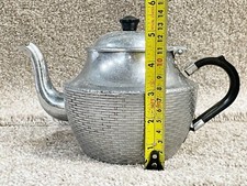 VINTAGE CROMALIN TEA POT SWAN BRAND 1 1/2 PINTS CHROME WIKKA WARE JUG WITH TAG