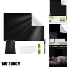 300x145cm Portable Blackout Blind Blinds Window Easy to Stick Travel and Bedroom