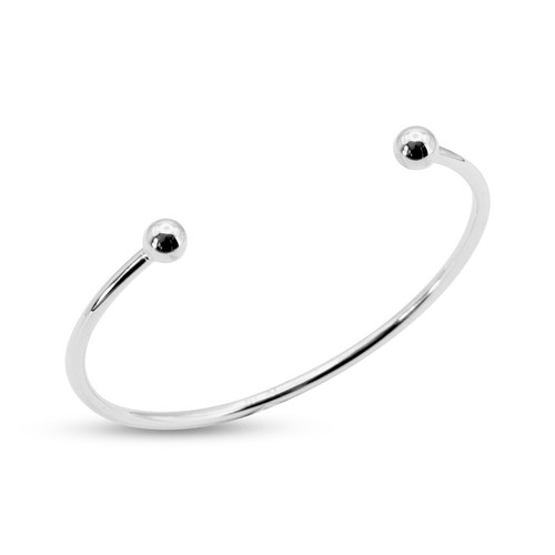 Silver bangle - silver, torque