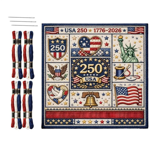 250th anniversary cross stitch - cross,