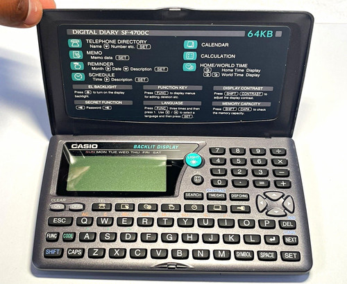Casio digital diary 4700dc - casio, sf-4700dc