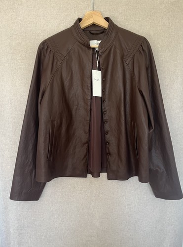 Chocolate brown leather - m&s,