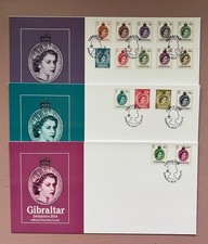 Gibraltar 2014 MNH QEII Definitives (16v) sg 1547/62 FDC's