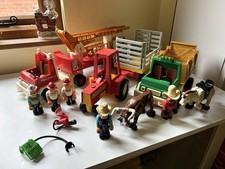 Husky Helper 331 Tractor 330 Rodeo, & 319 Fire-engine Rare. Vintage Fisher Price