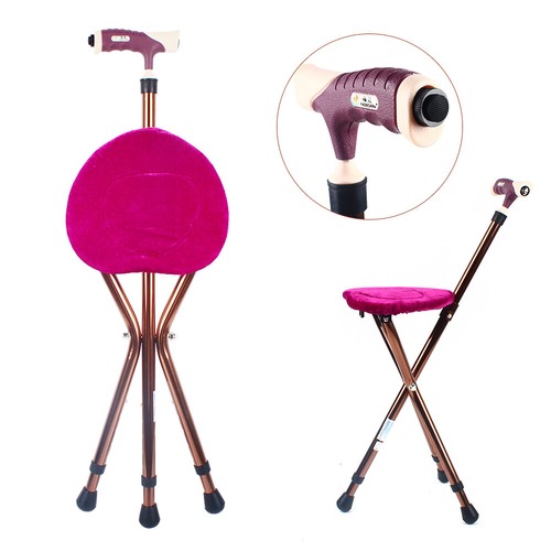 Folding portable walking stick - folding,