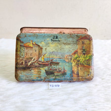 1950s Vintage Ships Graphics JB Sweets Advertising Tin Box Collectible TI517