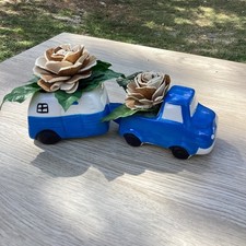 Cute Blue Ceramic Pickup Truck