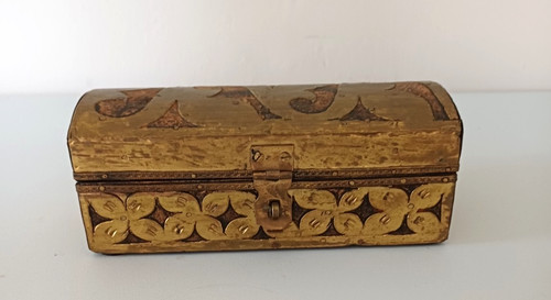 Vintage wood and brass