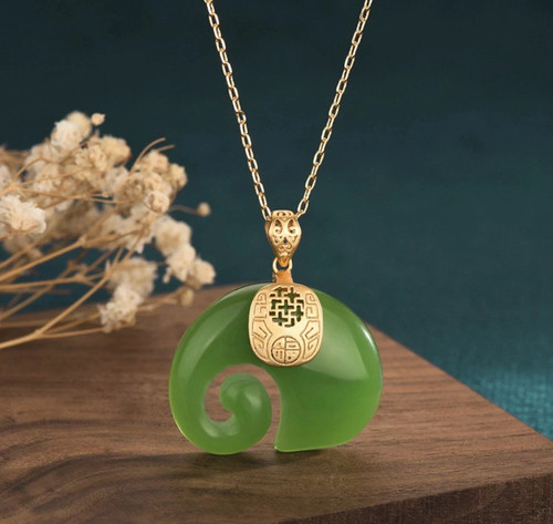 Jade jewelry 18k gold - , plated