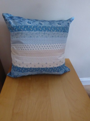 Home made blue cream - blue, pleated