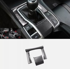 Carbon Fiber ABS Interior Gear Shift Panel Cover Trim For Honda Civic 2016-21
