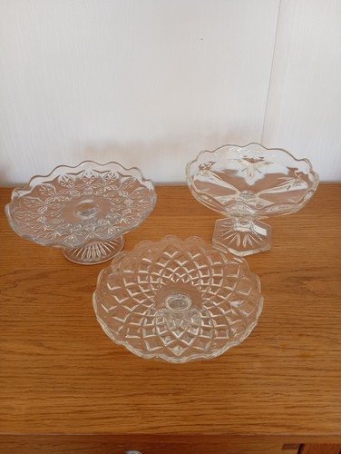 Vtg clear pressed glass - 3,