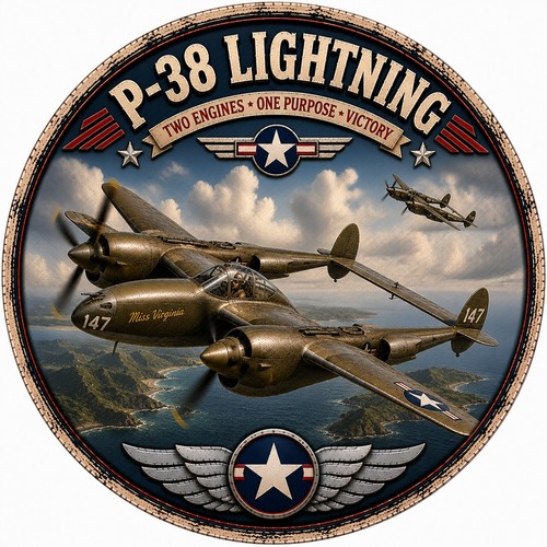 Lightning airplane - p-38,