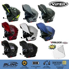 Viper RSV 171 Blinc Bluetooth 3.0 Flip Up Motorcycle Crash Helmet free Pinlock