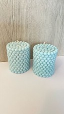 Set Of 2 Bubble pillar candles