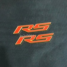 2x RS Golden Chrome Red Metal