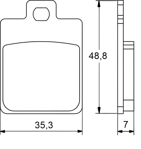 Front recessed brake pads for - front,