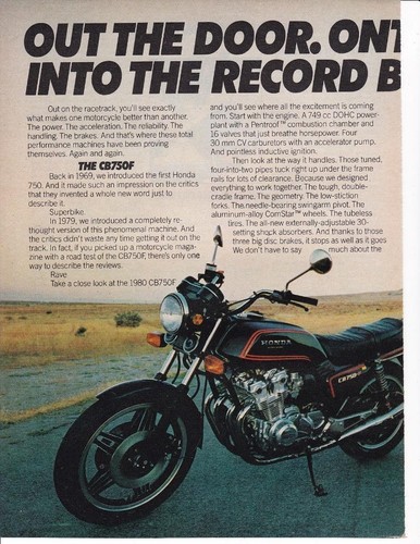 Rare 1980 honda cb750f - rare,