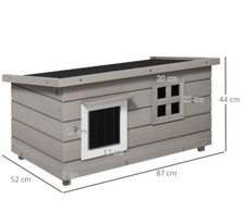 Wooden cat house outdoor - wooden,