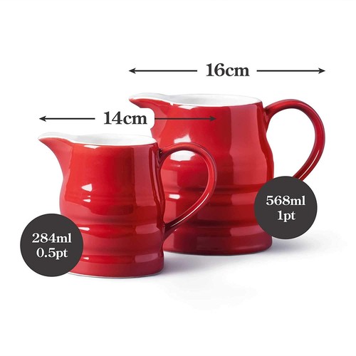 Churn jug red porcelain - churn,