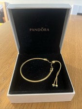 Pandora Moments Bracelet Snake Slider Chain 14 ct Yellow Gold Plated