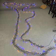 B&Q 1000 LED Indoor Outdoor Multicolour Christmas Cluster Lights 14 Metre 8 Mode