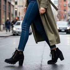 Women's Ankle Boots Ladies Zip