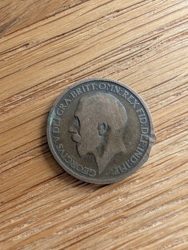 King george half penny - king,