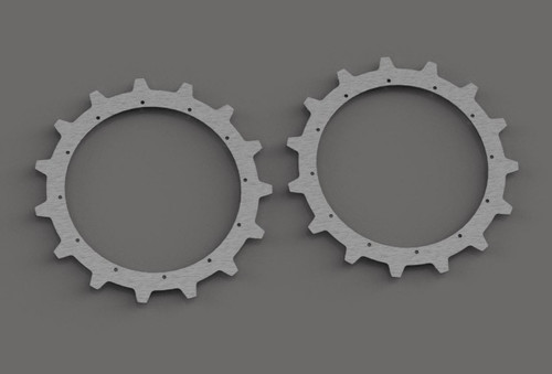 Spiked mower wheels - spiked, increased