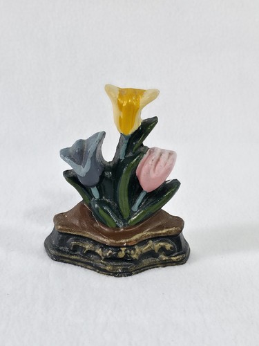 Vintage cast iron tulip - iron,