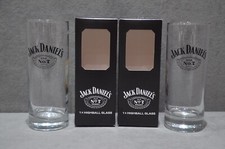 2x Jack Daniel's Old No.7 Long Glass Highball Tumbler 35cl 11.9oz Gift Box Xmas