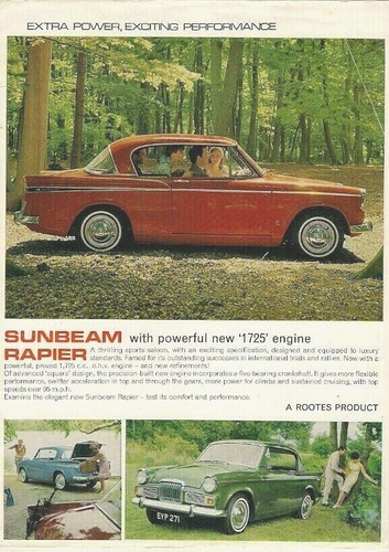 Sunbeam rapier series 1725cc - sunbeam, v