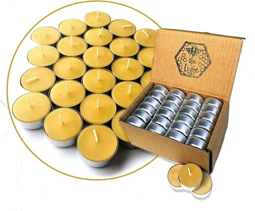 Pure beeswax tea light candles - beeswax,