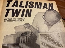 EXCELSIOR TALISMAN ENGINE STRIP PERIOD 1960s MOTORCYCLE MAGAZINE ARTICLE