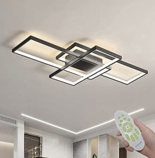 Modern LED Pendant Ceiling Industrial Chandelier Lamp Black Frame Dining Lights