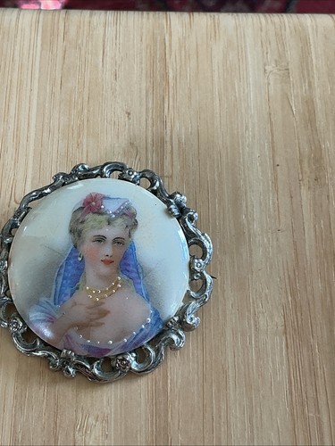 Antique french brooch limoges - antique,