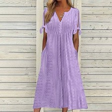 Ladies V Neck Long Dresses