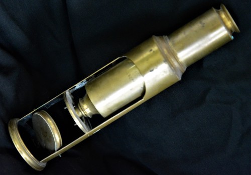 Brass travel microscope - travel,