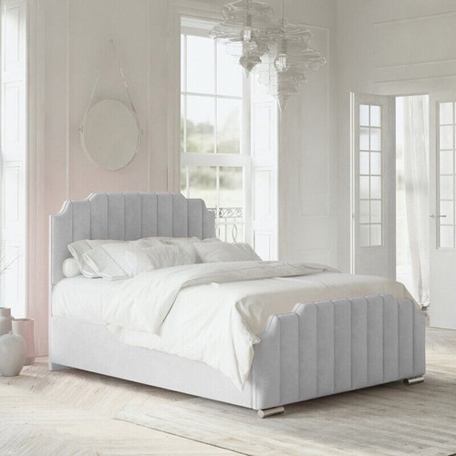 Art deco upholstered ottoman - art,
