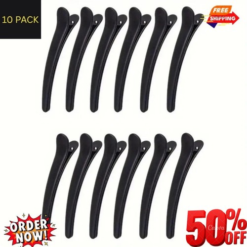 10x black plastic hairdresser - black,