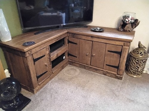 Handmade reclaimed oak - oak, tv