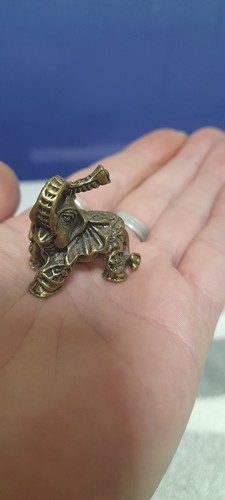Brass elephant ornament - elephant,