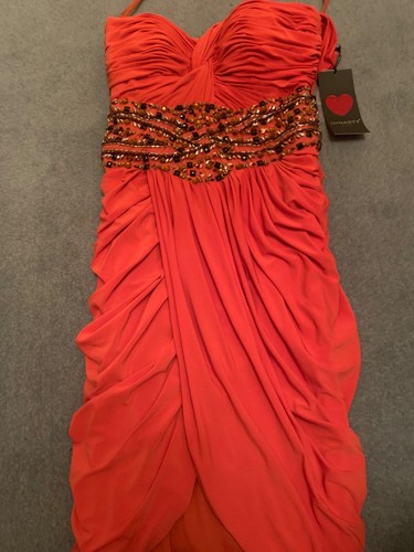 Ladies fitted dress - dress, orange